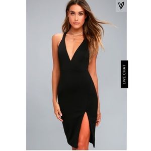 NWT Lulu’s Aglow Black Bodycon Mini Dress